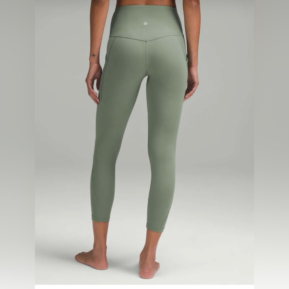 lululemon athletica Sage Green High-Rise Cropped Leggings